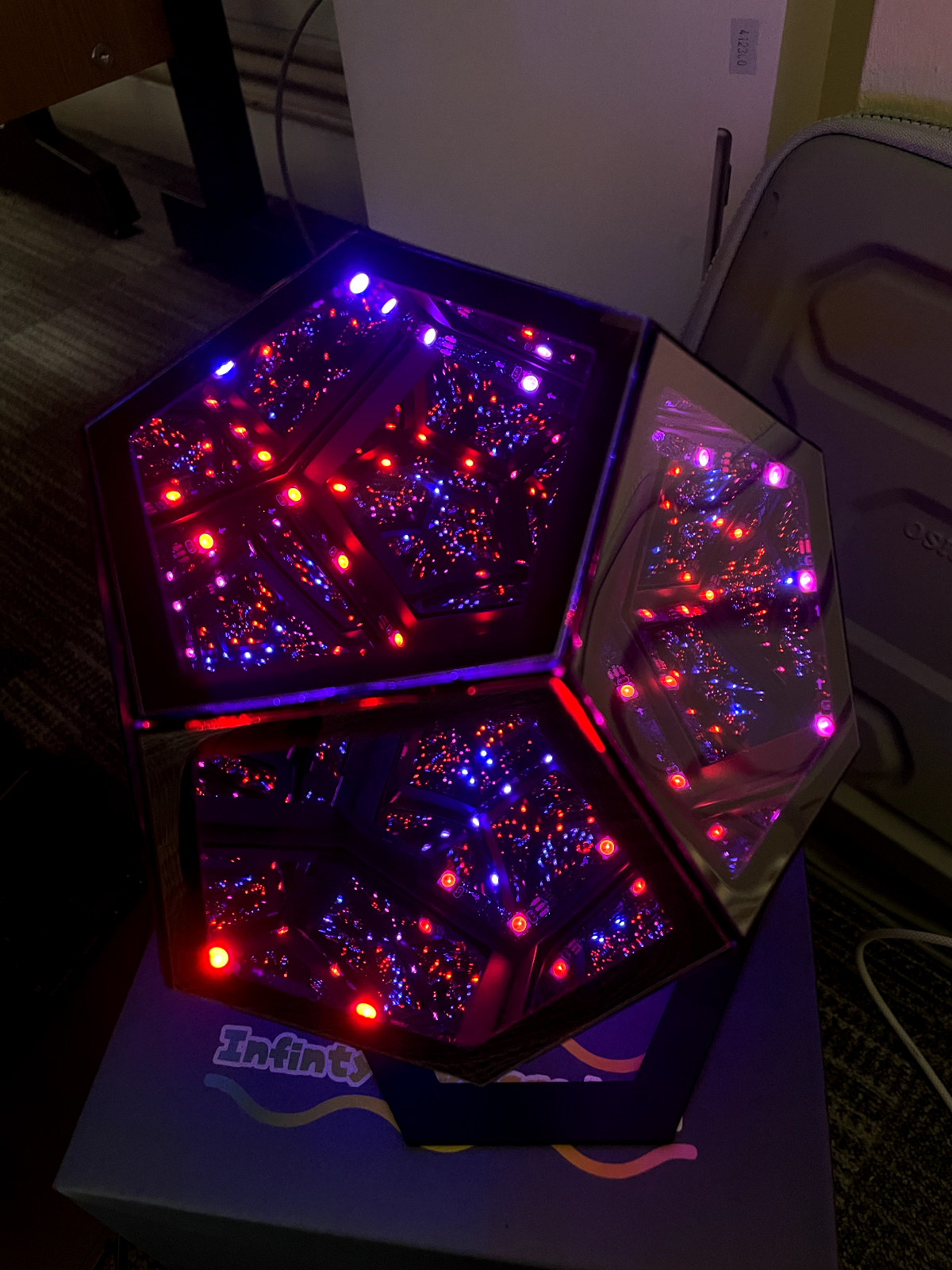 Infinity Mirror Dodecahedron Lamp