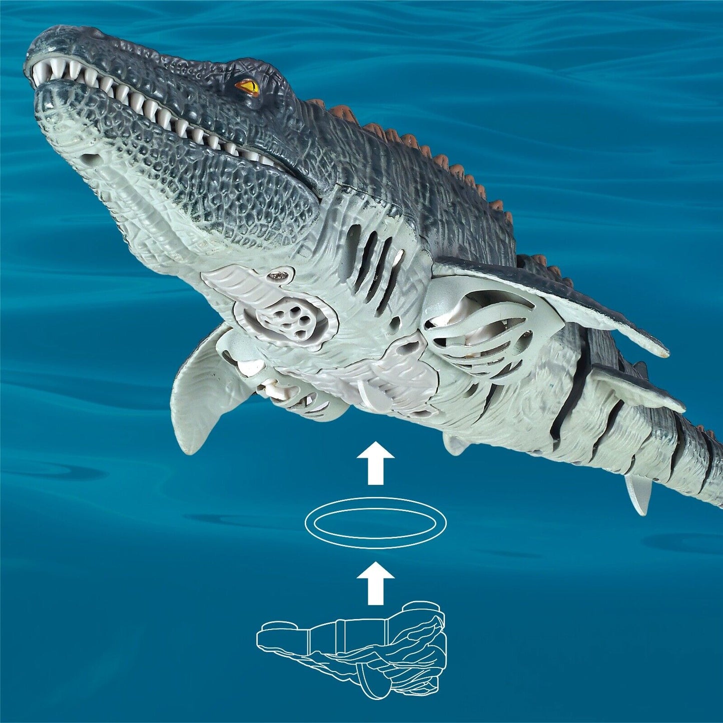 Mosasaurus Remote Control Swimming Water Toy