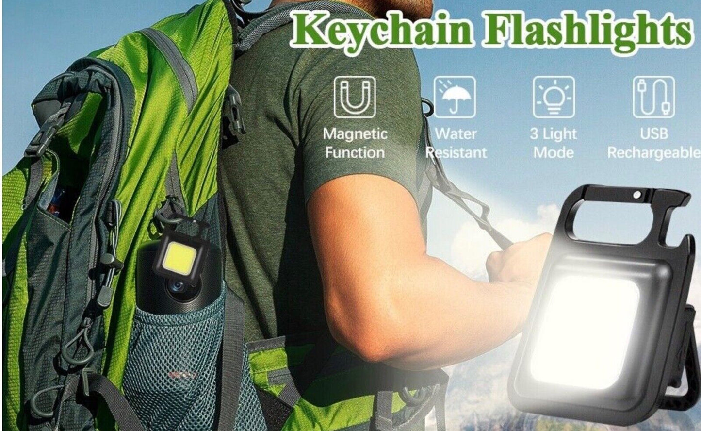 Keychain Mini COB USB-C Rechargeable Bottle Opener