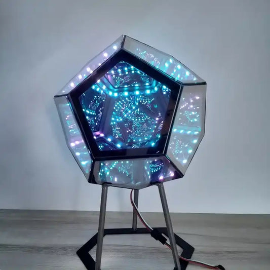 Infinity Mirror Dodecahedron Lamp