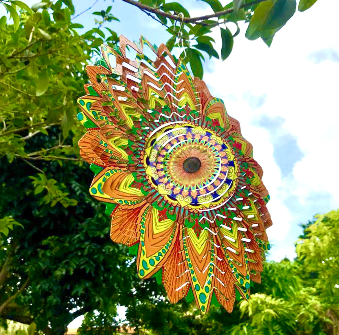 Sunflower 3D Wind Spinner - 30cm x 30cm