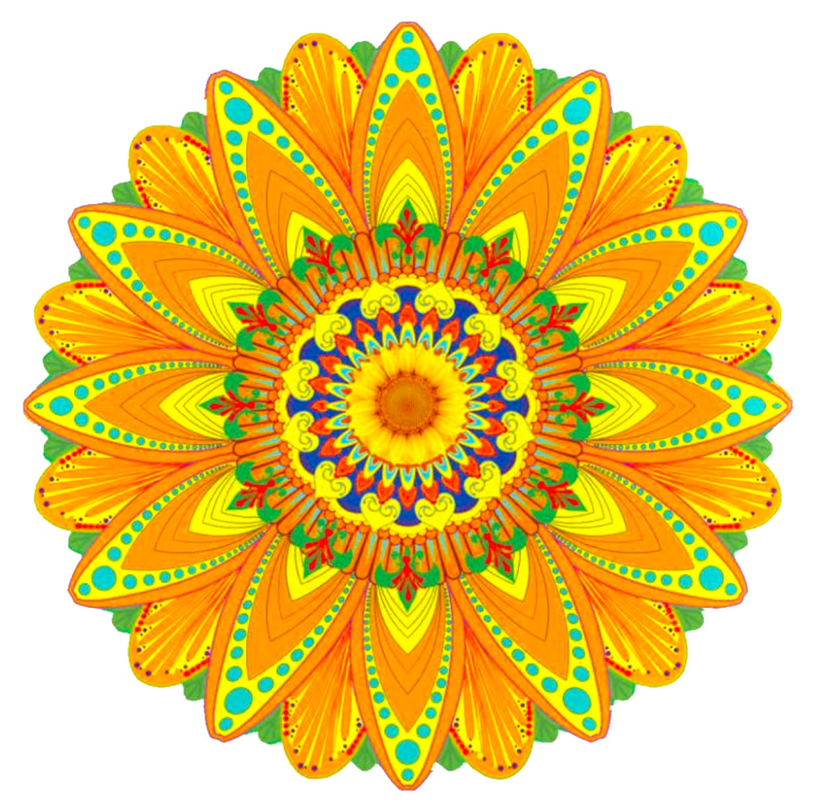 Sunflower 3D Wind Spinner - 30cm x 30cm