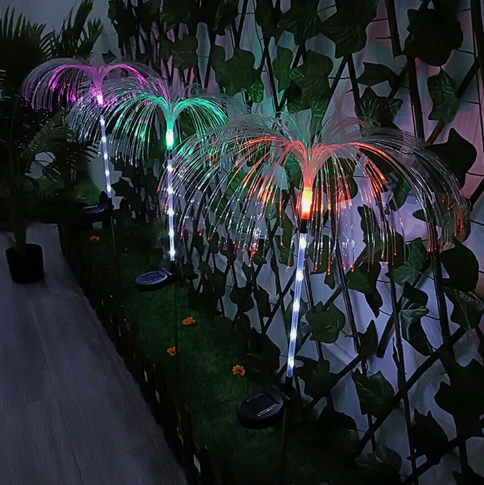 2x Solar Charging Jellyfish Light Garden LED Outdoor Pathway Decoration