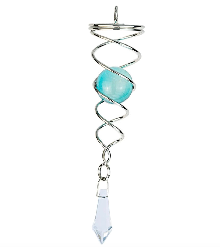 Wind Spinning Ball Spiral Diamond Tail Garden Ornament