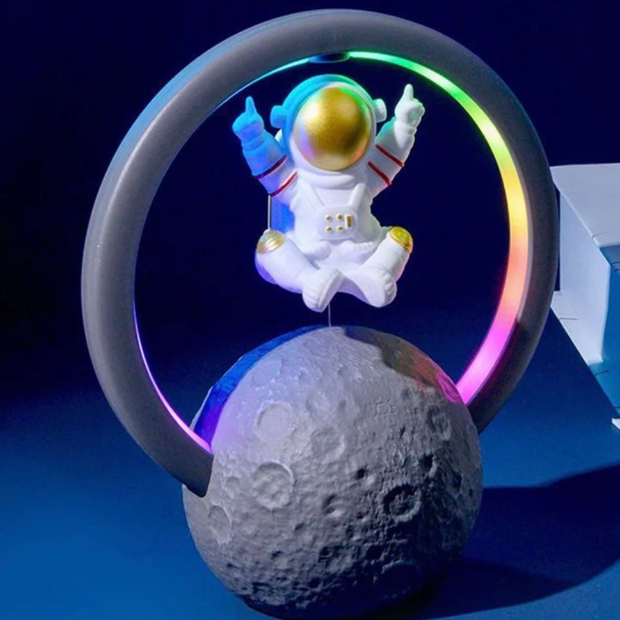 Gravity-Defying Levitating Astronaut LED Speaker