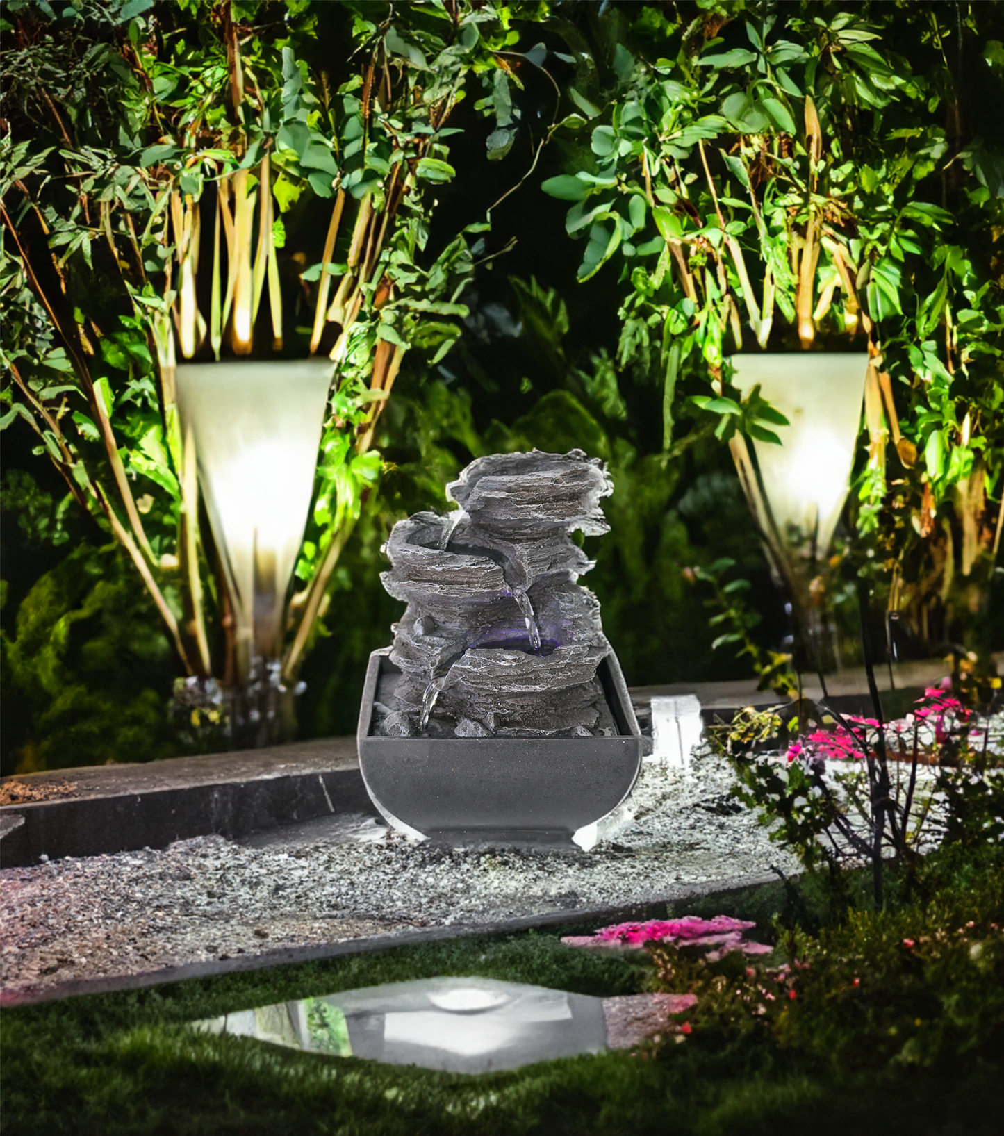 LED Indoor Desktop Waterfall Fountain Stone Pile