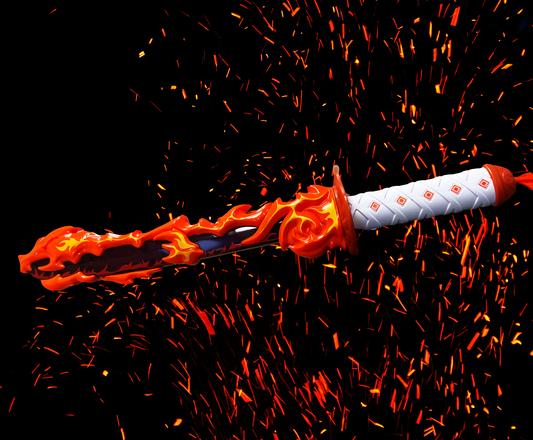 Fantasy Battle Toy Swords: Ice Dragon Sword/Fire Tiger Sword for Epic Play